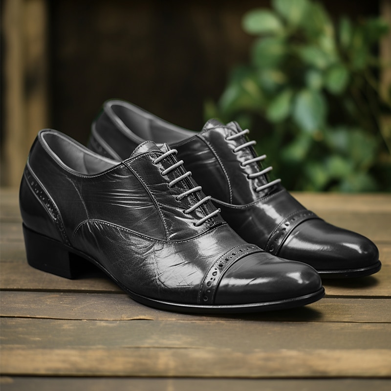 Men's Oxfords Retro Formal Shoes Brogue Dress Shoes Walking British Xmas Party & Evening St. Patrick's Day PU Breathable Comfortable Wear Resistance Lace-up Black Green Fall Winter2