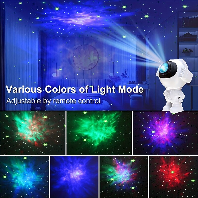 Star Projector Night Light Astronaut Space Projector Starry Nebula Ceiling LED Lamp With Timer And Remote Gifts For Birthdays Valentine's Day