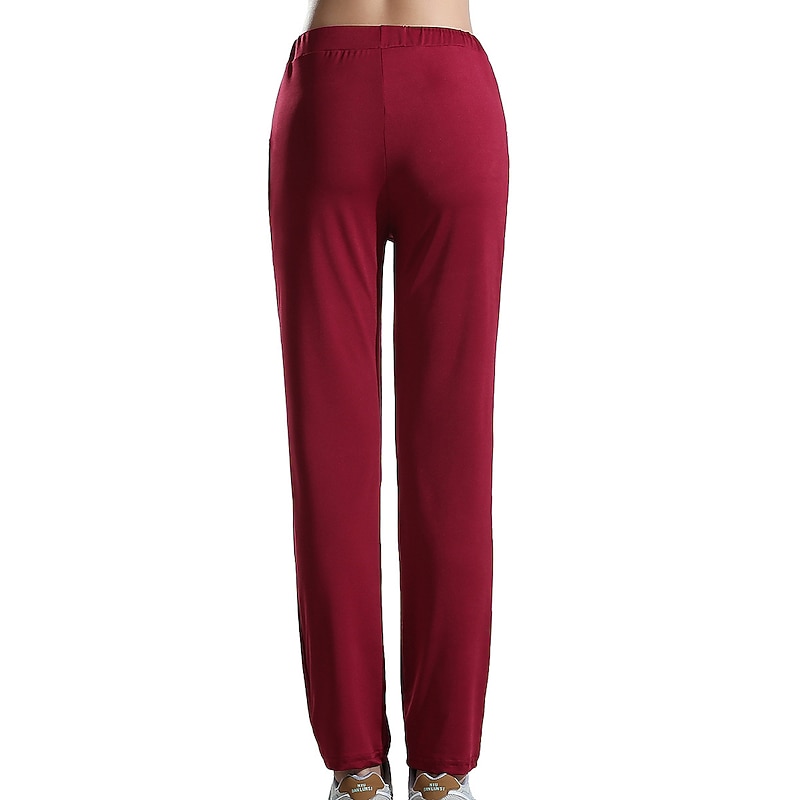 Women's Sweatpants Pants Trousers Active Fashion Streetwear Full Length High Waist Plain Pocket Drawstring High Cut Thermal Warm Comfort Soft Micro-elastic Outdoor Vacation Yoga claret Violet Navy3
