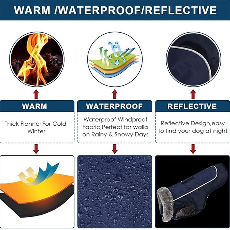 Dog Cat Vest Fashion Party Winter Reflective Waterproof Breathable Washable Comfortable Christmas Halloween Outdoor Casual Daily Dog Clothing for Bichon Frise Pomeranian Baby Pet Papillon Small4