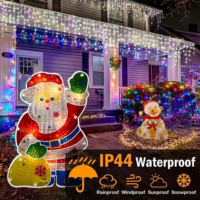 Christmas USB 4 Meter 96 Light Ice strip light 8 function remote control Christmas holiday wedding indoor and outdoor courtyard decoration light4