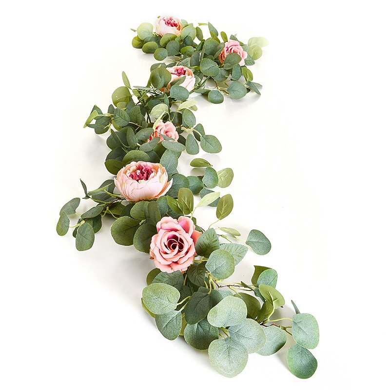175CM Flower Garland Fake Peony Vine Artificial Flowers Hanging Peony IVY Garland for Room Wall Decor Hanging Baskets Wedding Arch Garden Background Decor3