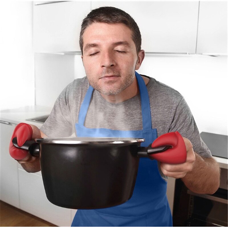 1 Pair Anti-Scald Pot Holders, Red Silicone Oven Glove Set, Lobster Claw Oven Gloves, Red Crab Oven Glove, Non-Slip Silicone Oven Gloves, Kitchen Safe Cooking Gloves For Oven3