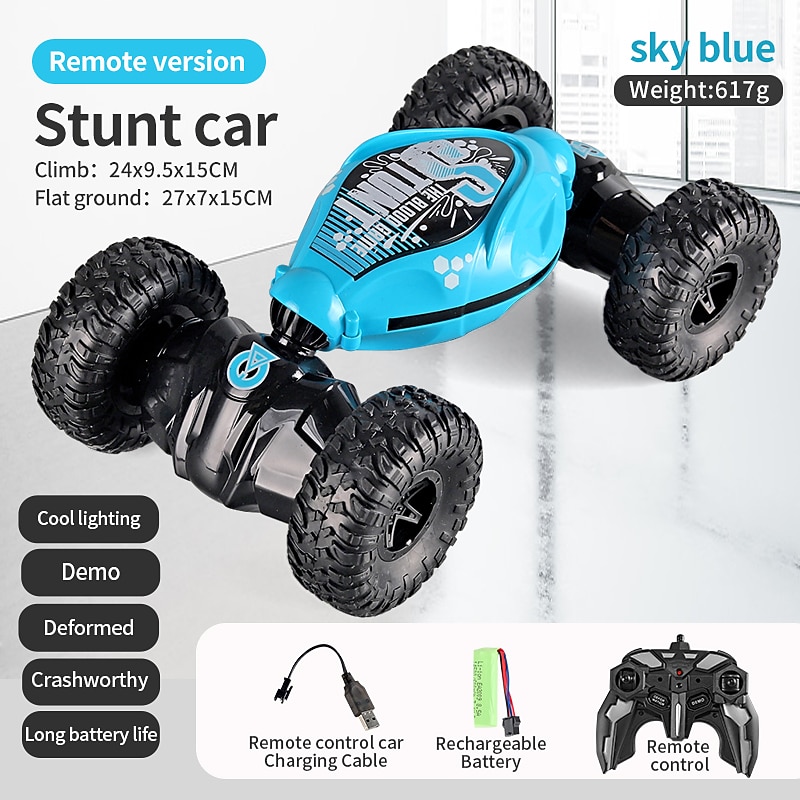 Gesture Sensing Remote Control Twisting Car Luminous Wheel Deformation High-Speed Climbing Car RC Car Stunt Car  20723