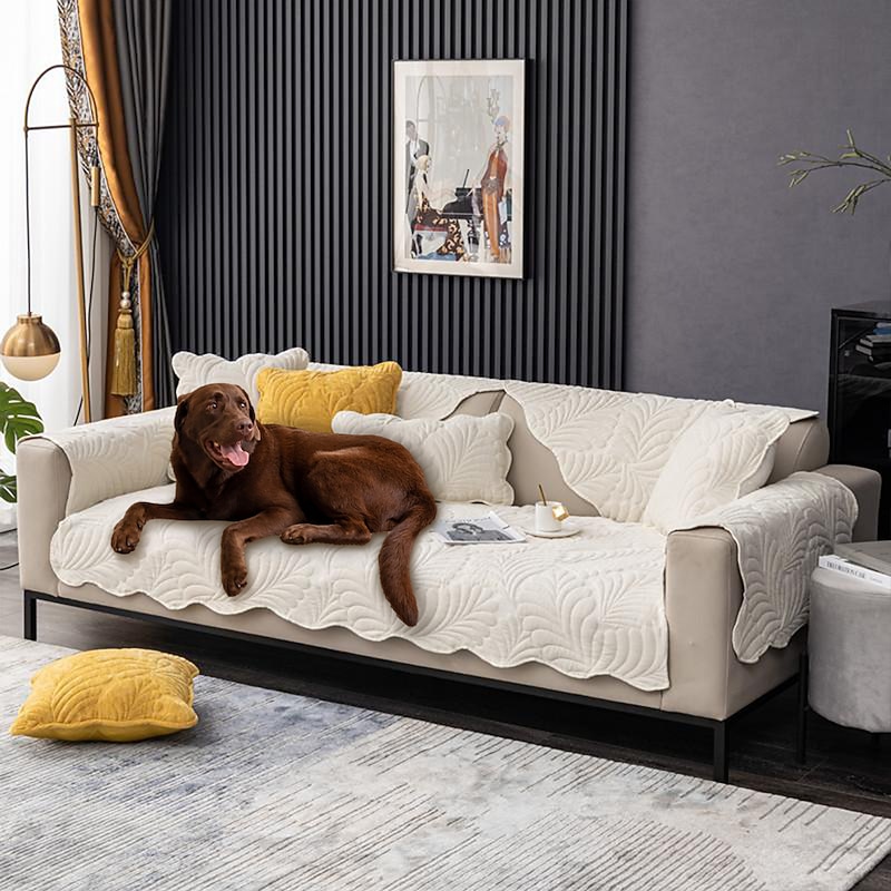 Sofa Cover for Dogs Pet, Burnt Orange Couch Cushion Cover Sectional Sofa Towel Slipcover, Anti Scratch Furniture Protector for Love Seat, Arm Chair(Not Sold By A Set)4