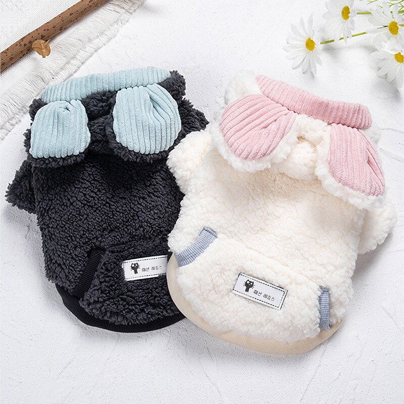 Dog Cat Hoodie Adorable Funny Winter Warm Breathable Soft Washable Comfortable Outdoor Casual Daily Dog Clothing for Bichon Frise Pomeranian Baby Pet Papillon Small2
