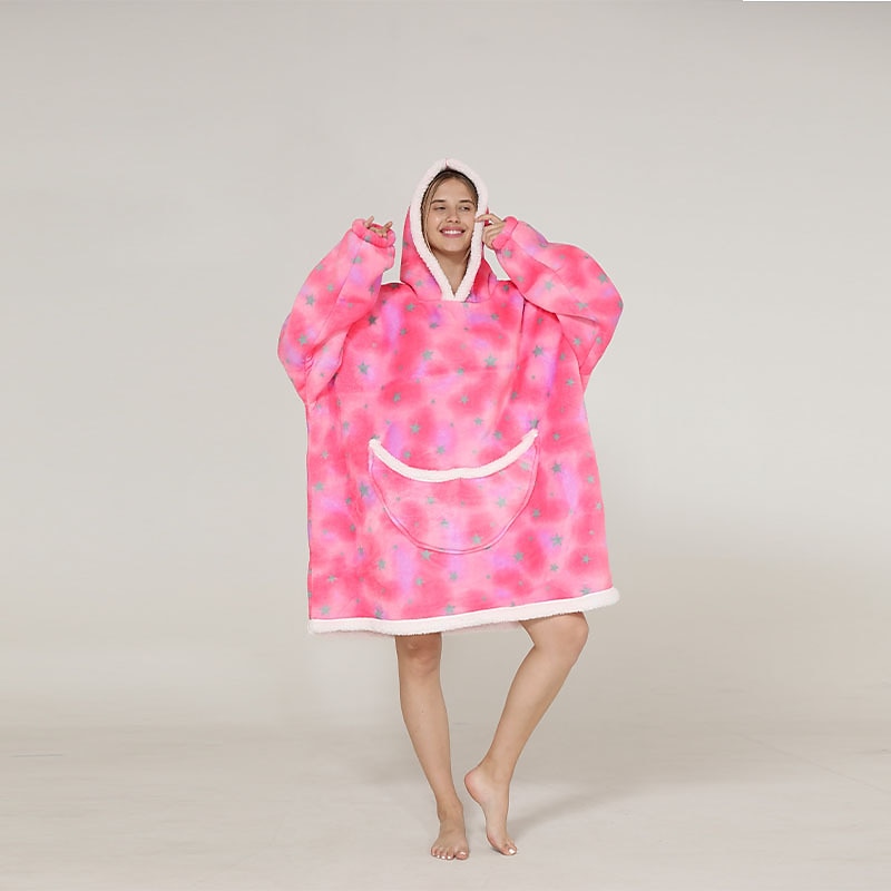 Kid's Adults' Unicorn Oversized Hoodie Blanket Wearable Blanket With Pocket Unicorn Onesie Pajamas Kigurumi Pajamas One Piece For Men and Women Boys and Girls Carnival Masquerade Cartoon3