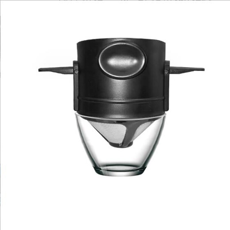 1PCPortable coffee powder filter cup foldable hand brew double-layer 304 stainless steel coffee filter2