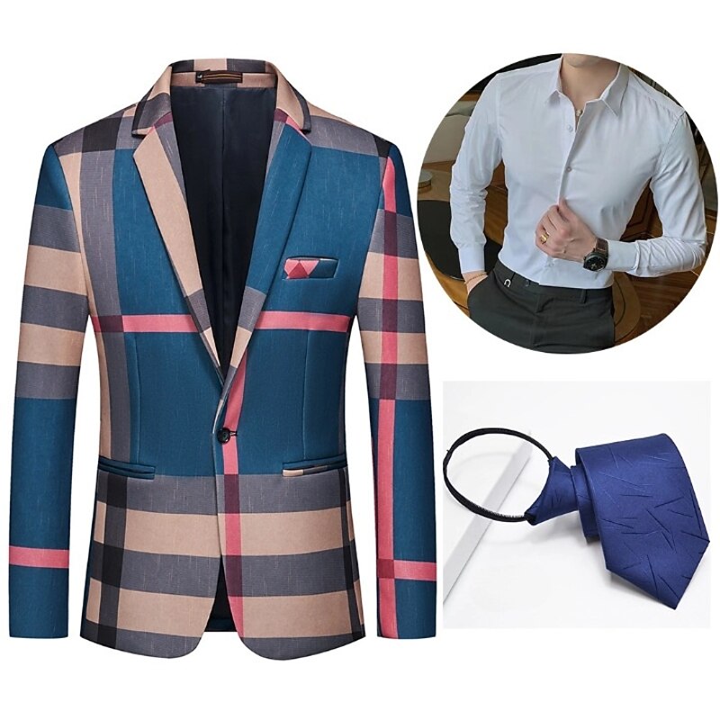 Retro Vintage Roaring 20s 1920s Outfits Suits & Blazers The Great Gatsby Gentleman Fancy Dress Men's Masquerade Party Party & Evening Bachelorette Party Adults' Coat Blouse Tie