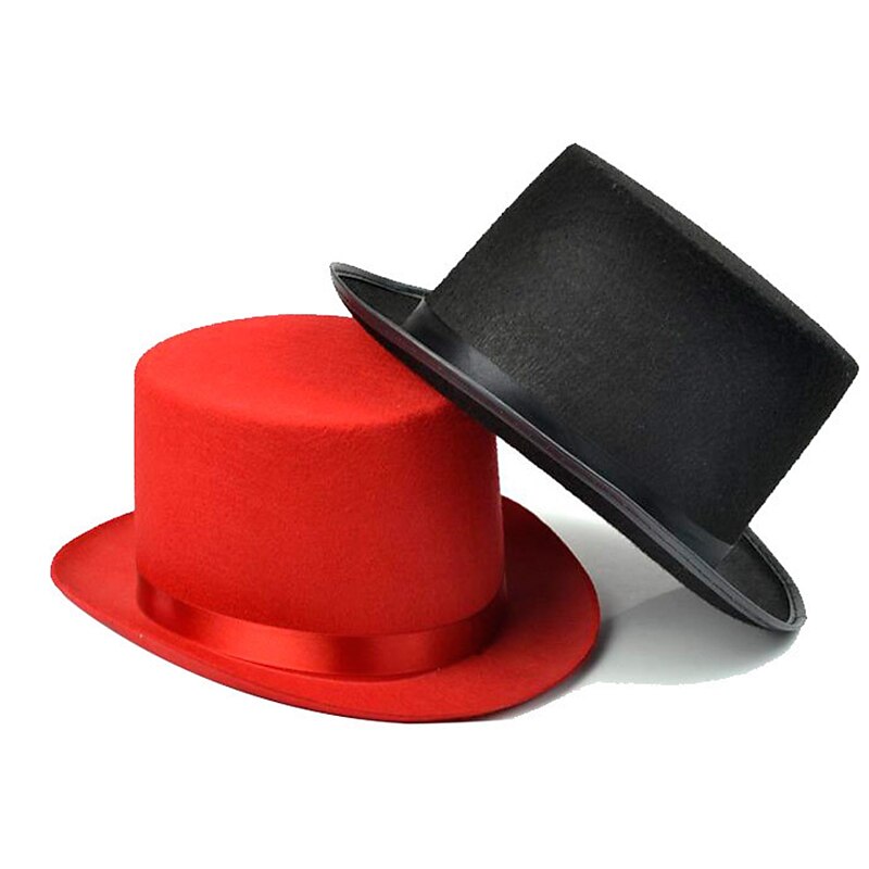 Classic Black Top Hat Perfect for Halloween Costumes, Magician, Steampunk, and Iconic Character Outfits like Stevie Nicks, Mad Hatter, Michael Jackson, and Willy Wonka2