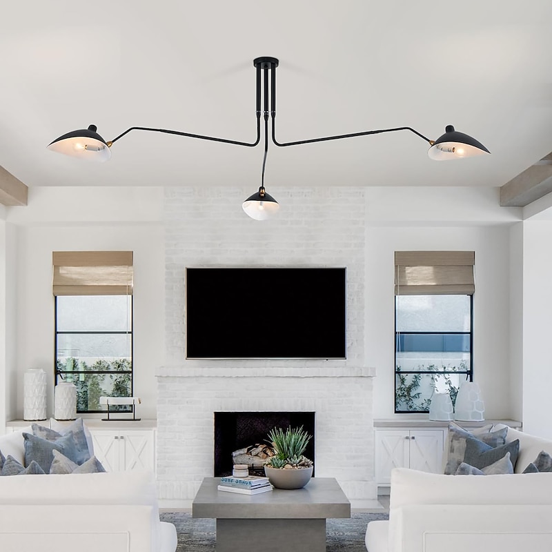 Chandelier Lighting Mid Century Modern Ceiling Light 3/6 Arms Light Fixture Large Chandeliers4