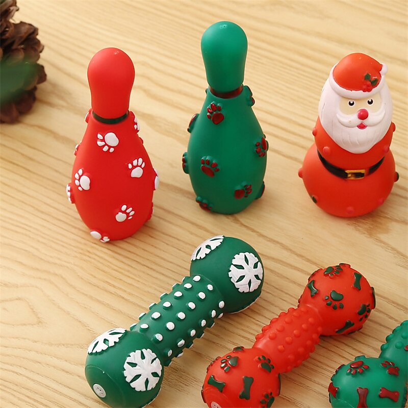 Pet Products  Christmas Pet Toy Enamel Soundmaking Dog Tooth Grinding Toy Bite Resistant Toy2