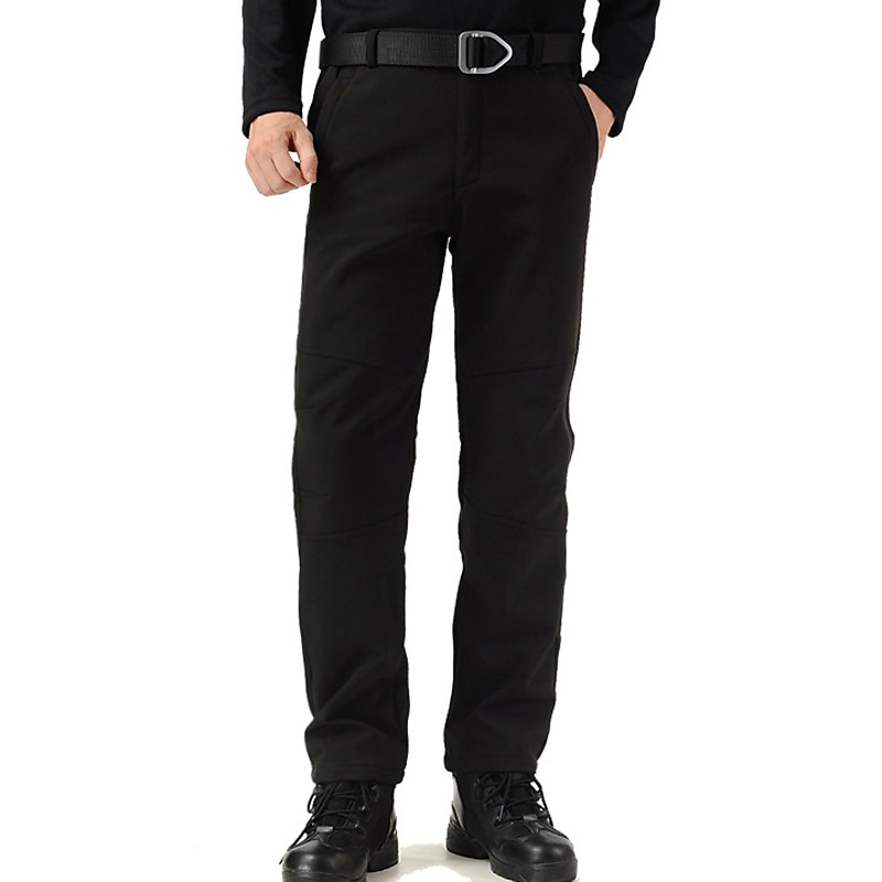 Men's Cargo Pants Softshell Pants Winter Pants Hiking Pants Pocket Plain Comfort Breathable Outdoor Daily Going out Fashion Casual Black Green3