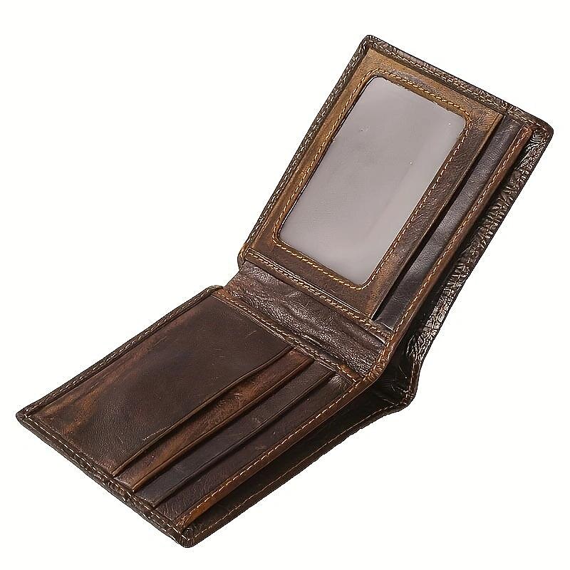 Men's Vintage Genuine Leather Wallet 3D Printed Tiger Wallet Card Holder4