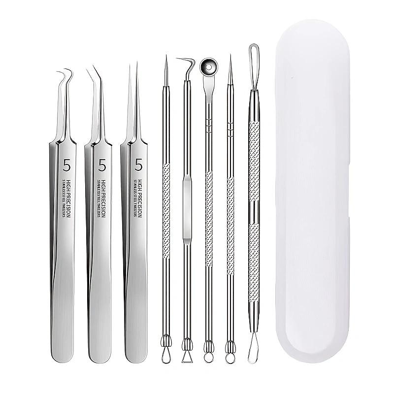German Ultra-Fine Pimple Tweezers for Acne and Blackhead Removal - Salon Quality Beauty Tool for Face Health and Care2