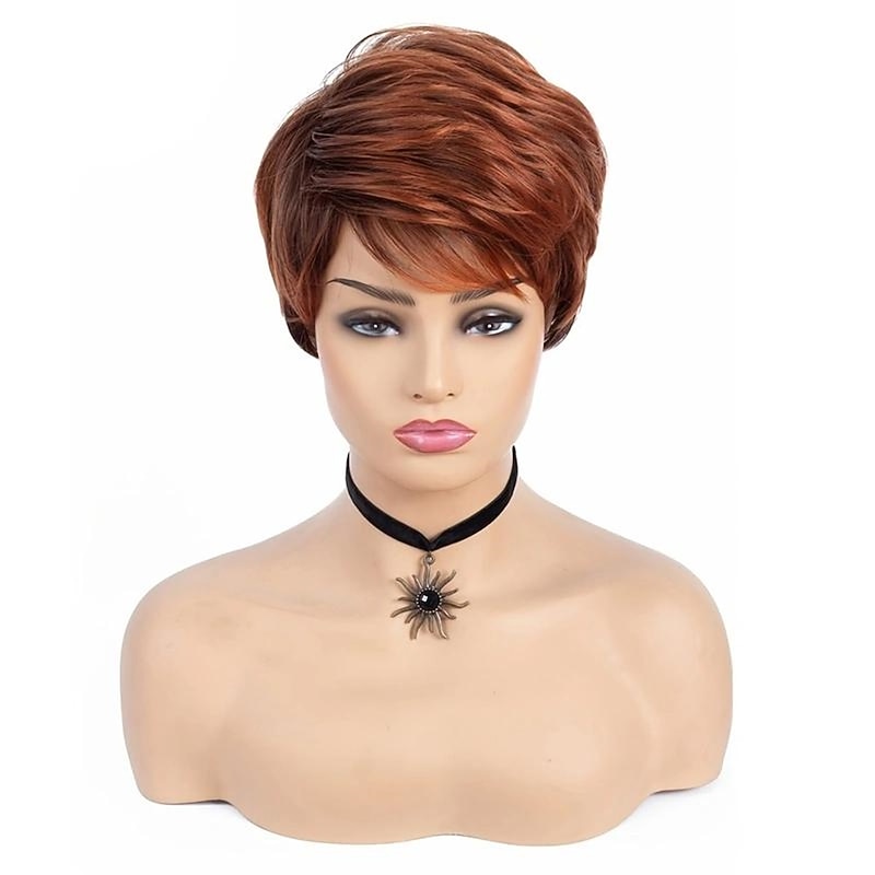 Short Pixie Cut Wig With Bangs For Women Natural Synthetic Wig Layered Hairstyles Cosplay Costume Party Daily Use2