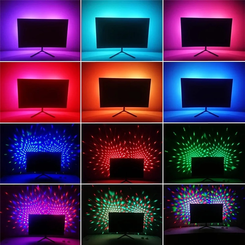 1pc DJ Disco Ball Stage Light Auto Strobe Party Lighting Mini Portable Voice Control Birthday Dance Club Bar Decorative Lamps3