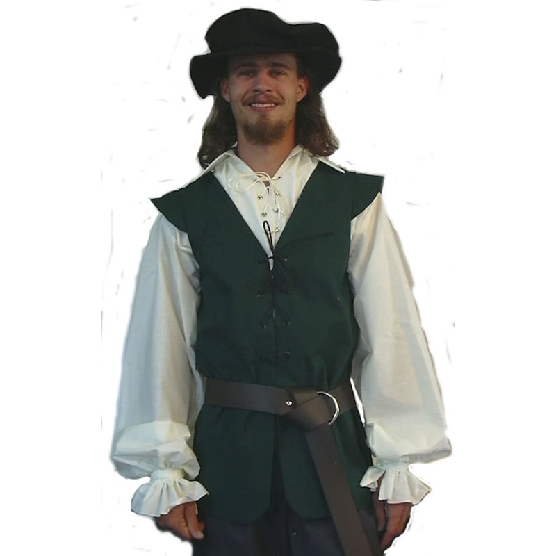 Punk & Gothic Medieval 17th Century Masquerade Vest Prince Pirate Knight Ritter Fancy Dress Men's Celtic Pirate LARP Adults' Vest4