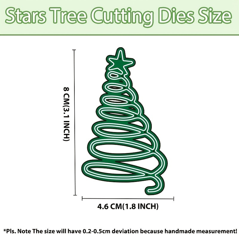 1pc Christmas Tree Metal Cutting Dies For Card Making Happy New Year Decoration Embossing Stencils Die Cuts DIY Scrapbooking Supplies2