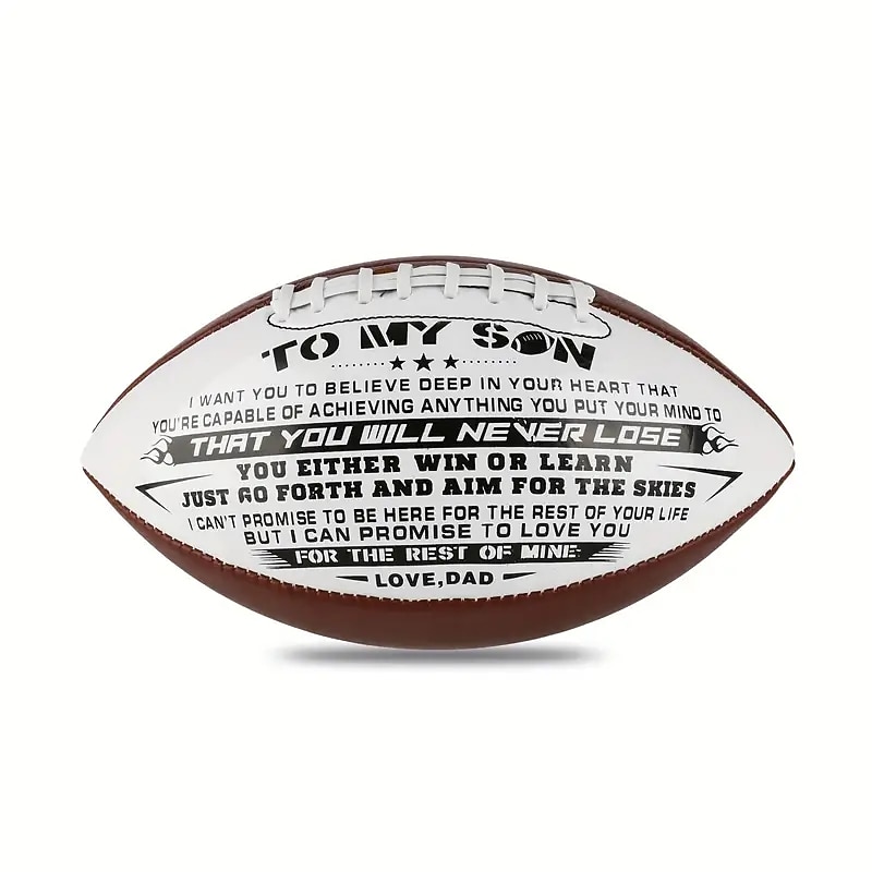 TO MY SONPrint Footballs For Outdoor Training AndRecreational Play With Official Standard Size Birthday Gift ForSon Super Foot Bowl Goods super bowl3