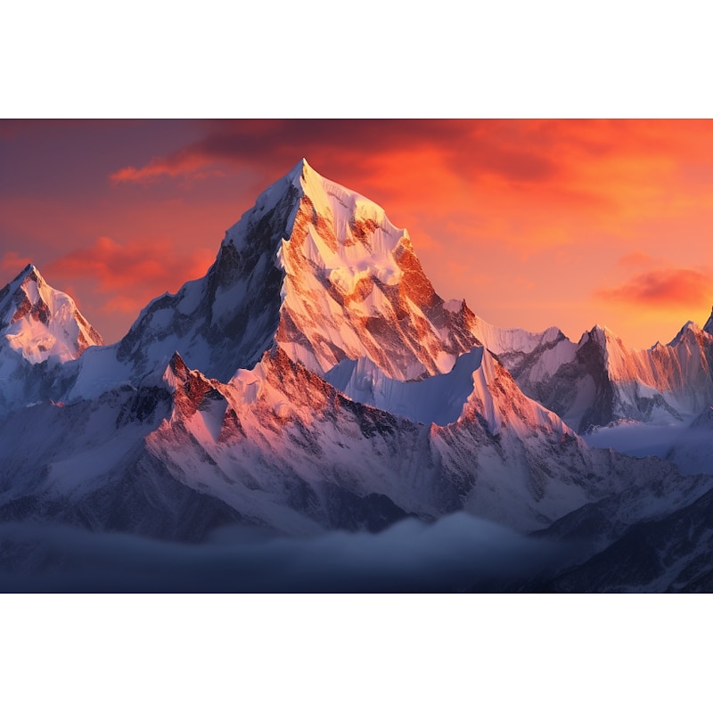 Landscape Wall Art Canvas Winter Snow Mountain Prints and Posters Pictures Decorative Fabric Painting For Living Room Pictures No Frame3