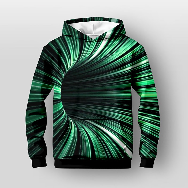 Boys 3D Graphic Hoodie Pullover Long Sleeve 3D Print Fall Winter Fashion Streetwear Cool Kids 3-12 Years Hooded Outdoor Casual Daily Regular Fit