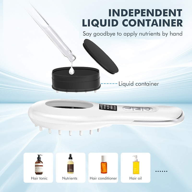 Electric massage comb red and blue light into the scalp massager hair medicine comb3