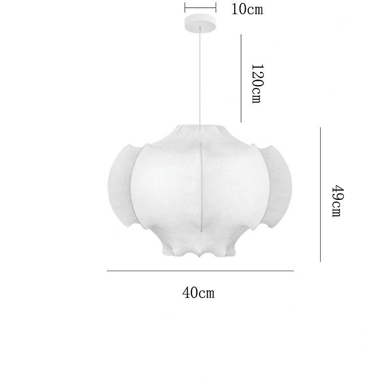 LED Pendant Light Chandelier Gorgeous 40cm Silk White Pendant Light Romantic Mounted Lighting Fixture for Restaurant Bedroom Chain Adjustable 110-240V4