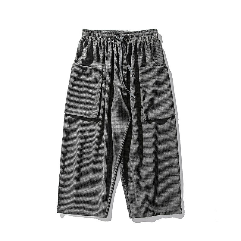Men's Sweatpants Wide Leg Sweatpants Corduroy Pants Pocket Drawstring Elastic Waist Plain Comfort Breathable Outdoor Daily Going out Fashion Casual Black White3