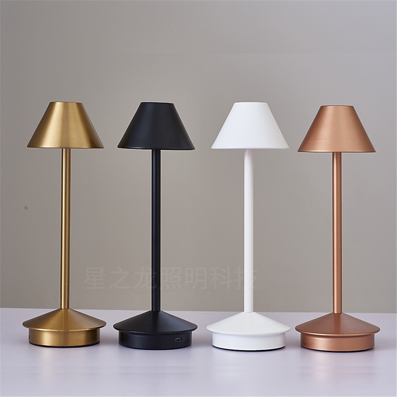 Rechargeable Table Lamp LED Touch Desktop Night Light Wireless Reading Lamp for Restaurant Hotel Bar Bedroom Desk Light