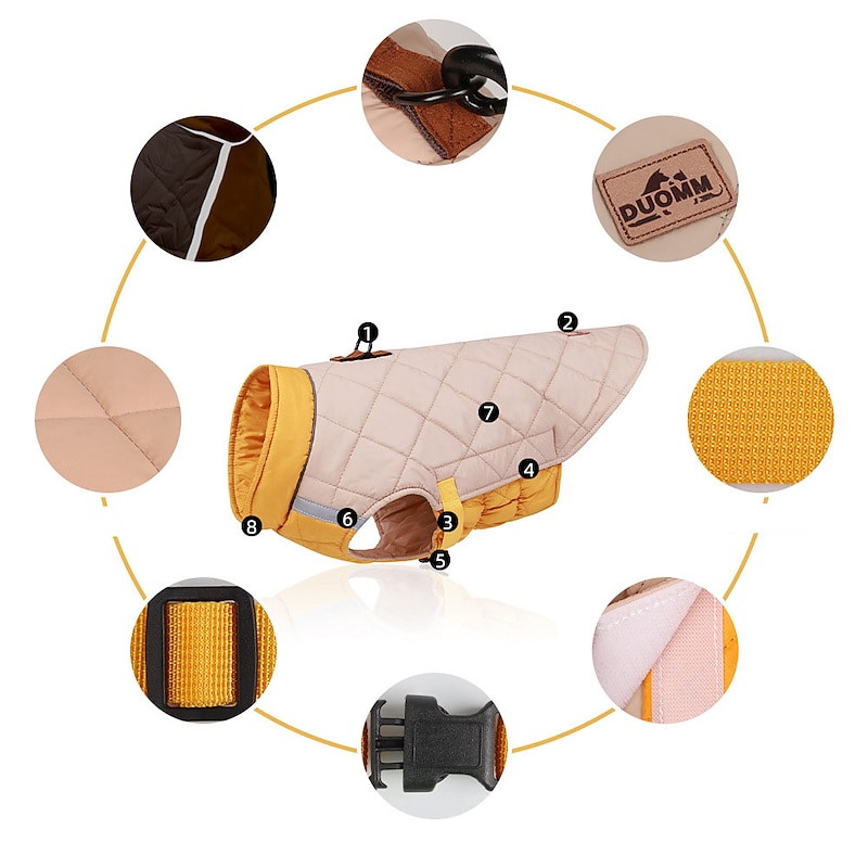 Dog Cat Coat Jacket Fashion Sports & Outdoors Winter Reflective Warm Breathable Soft Washable Outdoor Casual Daily Dog Clothing for Bichon Frise Pomeranian Baby Pet Papillon Small2