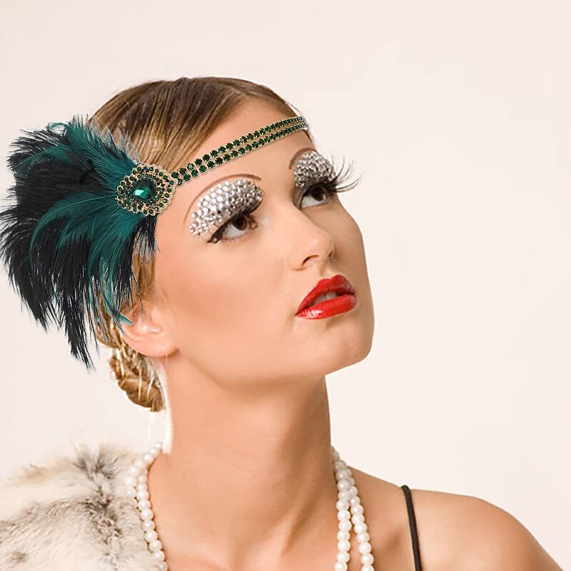 Retro Vintage 1920s Flapper Headband The Great Gatsby Wedding Guest Fancy Dress Women's Halloween Carnival Masquerade Prom Party / Cocktail Adults' Headband3