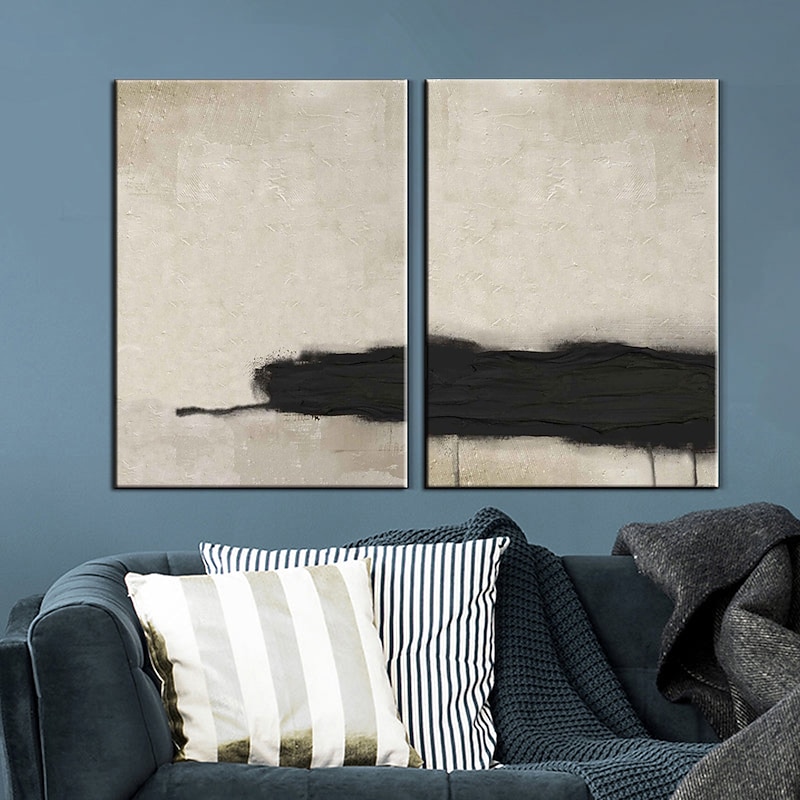 Hand Painted Oil Painting Handmade Wall Art Beige Wabi sabi art Neutral beige black Painting modern Beige Black Painting Beige black texture art home Decor ready to hang or canvas2