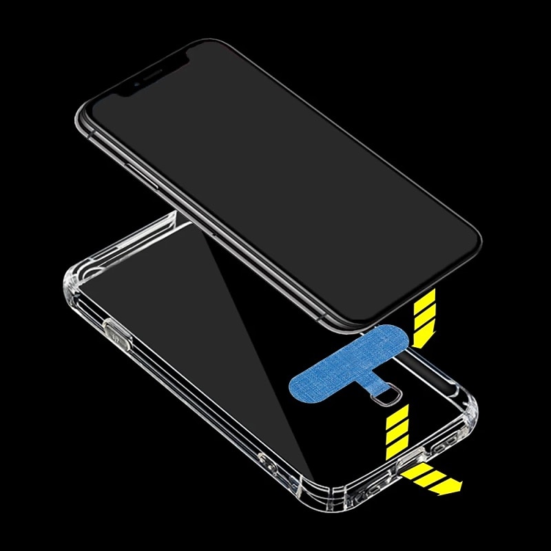 10pcs Universal Mobile Phone Safety Lanyard Card Gasket Replacement Detachable Adjustable Neck Cord Strap Clip Snap Rope Patch(Not Include Rope)4