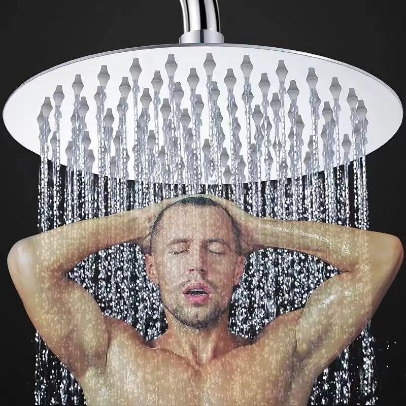 Shower Head 12/10/8/6 Inch Stainless Steel Ultra-thin Round Waterfall Shower Heads Rainfall Shower Head Rain Bathroom Accessories2