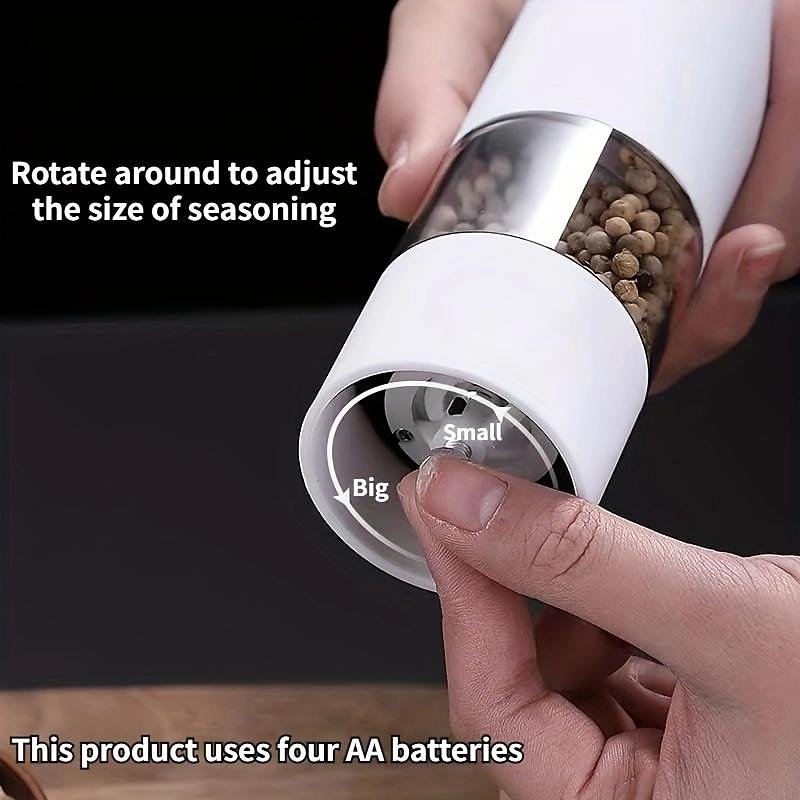 Pepper Grinder, Household Sea Salt Ginder, Electric Spice Grinder, Automatic Sea Salt Crusher, Reusable Glass Seasoning Bottle, Kitchen Gadgets, Kitchen Supplies3