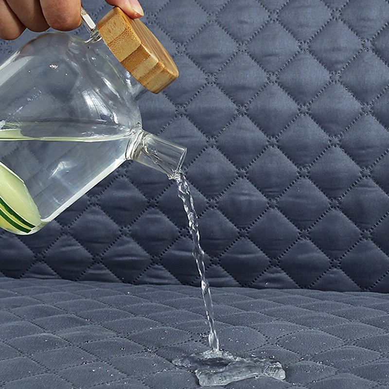 100% Waterproof Quilted Sofa Cover Burgundy for Dogs Pet, Couch Cushion Cover Sectional Sofa Throw Towel Slipcover, Anti Scratch Furniture Protector for Love Seat, Arm Chair3