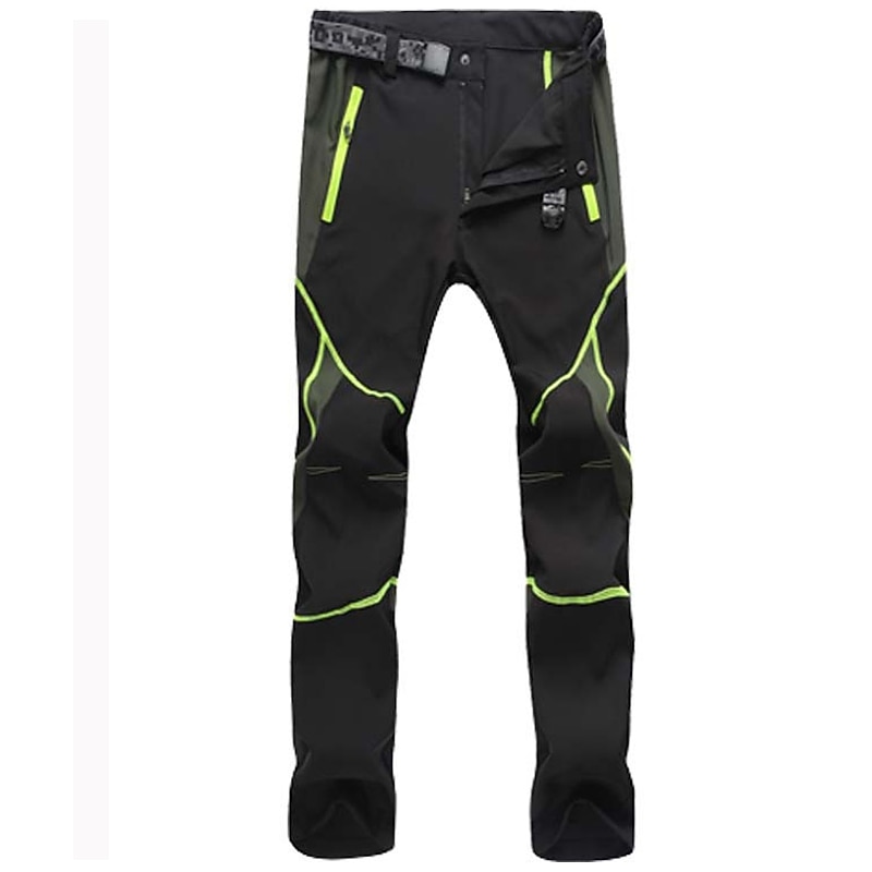 Men's Cargo Pants Cargo Trousers Hiking Pants Buttons Elastic Waist Zipper Pocket Color Block Comfort Breathable Casual Daily Holiday Sports Fashion Black Army Green