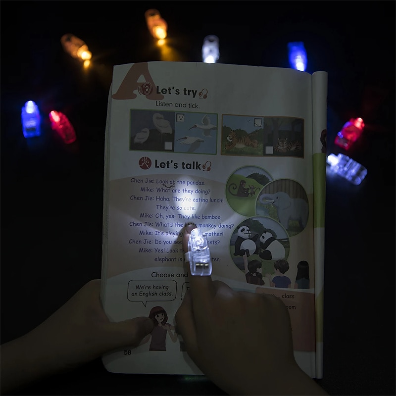 Kids LED Finger Lights Birthday Party Supplies Assorted Rave Laser Toys 6 Colors 30/50/60 Pieces3