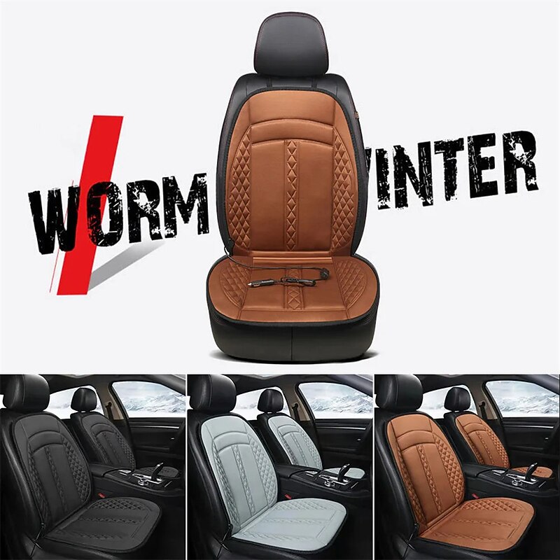 12V Car Heated Seat Cushions Winter, Single and Double Seat Cover Pad, Electric Heated Car Seat Cover Accessories3