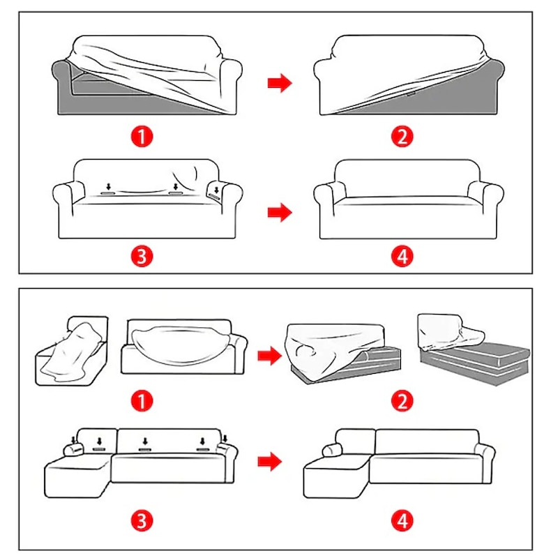 Stretch Couch Covers Sectional Sofa Cover For Dogs Pet, Farmhouse Slipcovers For Love Seat, L Shaped,3 Seater, U Shaped, Arm Chair Washable Couch Protector Soft Durable4