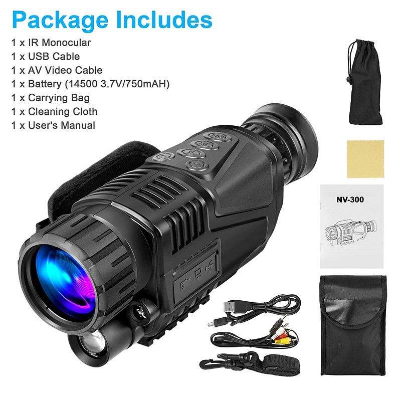 Digital Night Vision Infrared Monoculars with 1.5 TFT LCD and IR Camera - 640 X 480 Image Resolution for Recording in HD 8