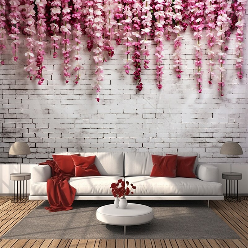 Wedding Decorations Backdrop Photograph Wall Hanging Large Tapestry Art Mural Decor Blanket Curtain Home Bedroom Living Room Decoration Flower Background2