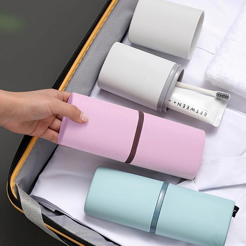 Travel Portable Toothbrush Mouth Cup Storage Box Creative Simple Dental Kit Box Travel Brushing Cup Wash Cup Set