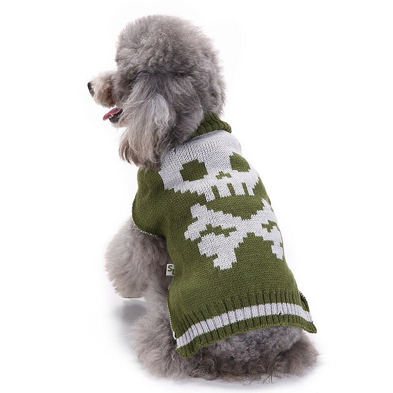 Dog Cat Sweater Jumper Fashion Cool Winter Breathable Soft Washable Comfortable Christmas Outdoor Casual Daily Dog Clothing for Bichon Frise Pomeranian Baby Pet Papillon Small