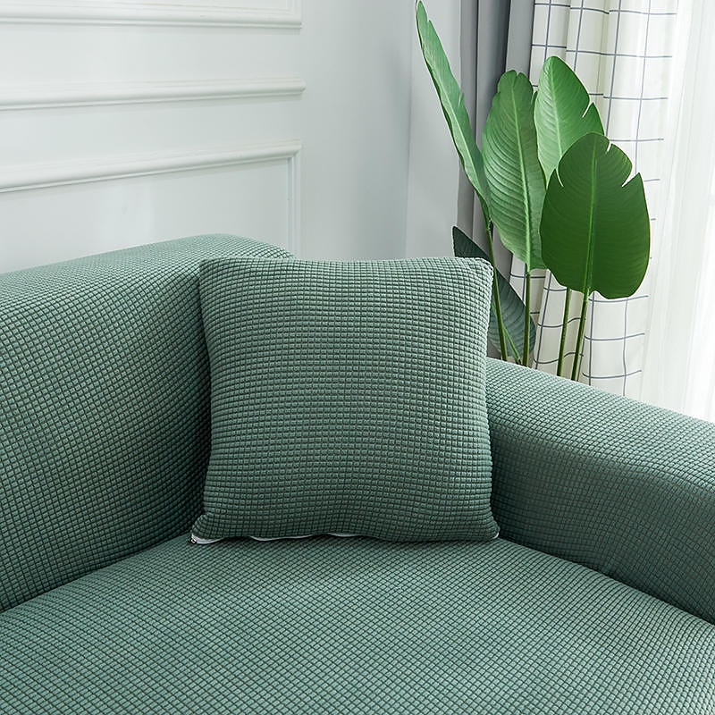 Sofa Cover Stretch Couch Cover Burgundy Sectional L Shape Sofa Slipcover Corner Case for Living Room 1/2/3/4 Seat4