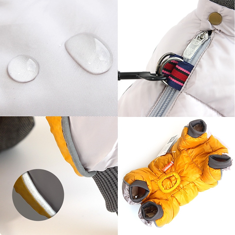 Hot selling pet dog clothes winter warm dog down cotton-padded coat puppy four feet coat winter coat3