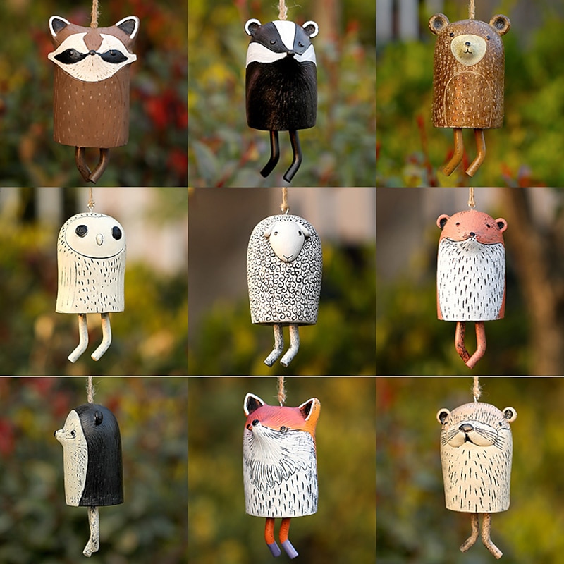 Beautiful Rustic Animal Wind Chimes Boho Handmade Garden Decor GiftResin Animal Decor Gift Ideas Garden Decor Unique Gift 1pcs 2025 - $15.49
