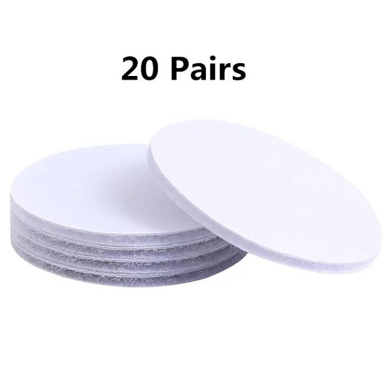 20 Pairs 60mm Strong Self Adhesive Fastener Nylon Hook Dots Stickers Adhesive Tape For Bed Sheet Sofa Mat Carpet Anti Slip Mat3