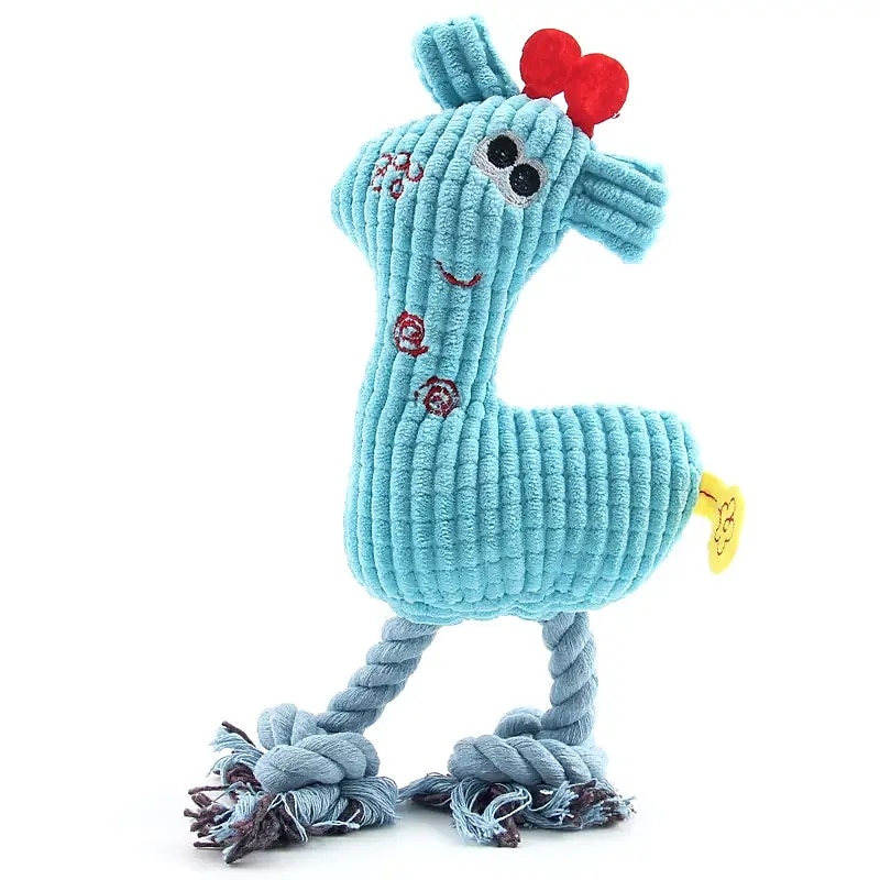 Plush Chicken Toy for Dogs - Squeaky and Chewable Teeth Cleaning Toy3